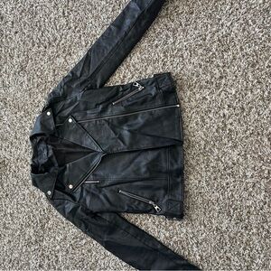 PRELOVED / LEATHER JACKET / M / DRAGON EMBROIDERY